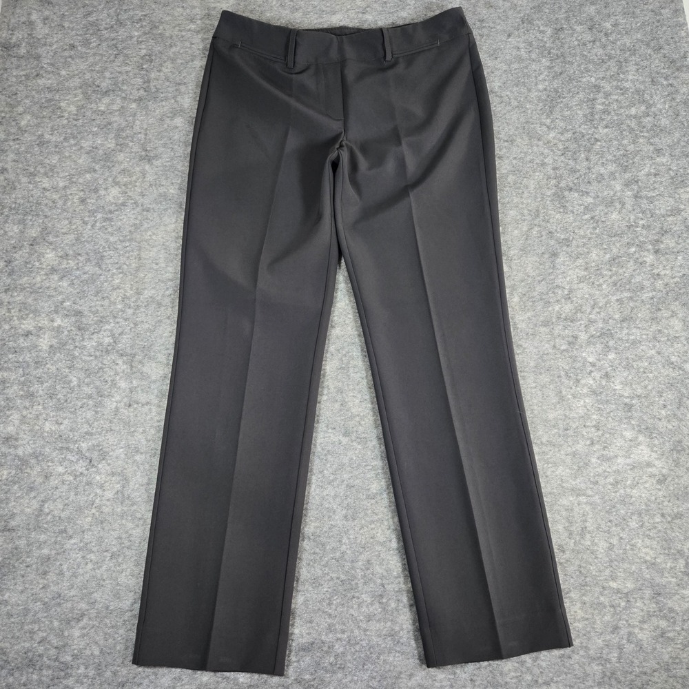 Zac & Rachel Dress Pants Womens 12 Dark Gray Excellent Stretch Straight Leg